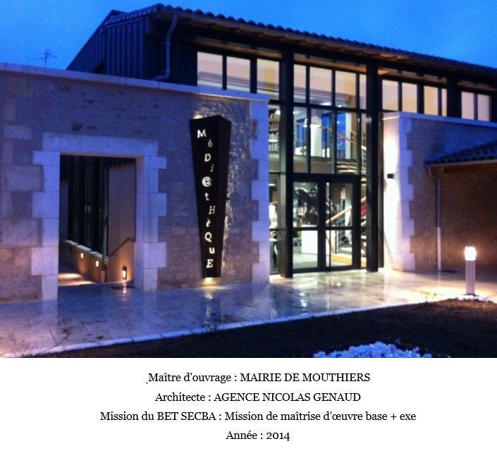 Rénovation d’un bâtiment en médiathèque à MOUTHIERS SUR BOEME (16)