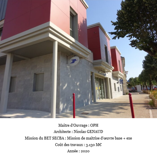 Construction de 13 logements et 1 bureau de Poste à LA COURONNE (16)