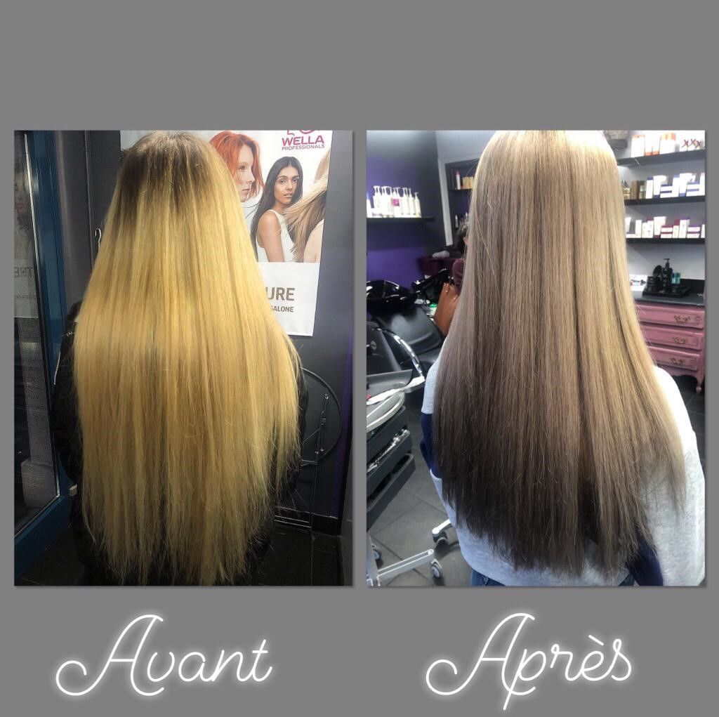 avant-après coloration naturelle - SD Coiffure