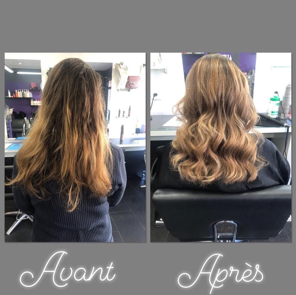 Avant-après coupe et soin de la chevelure -SD Coiffure
