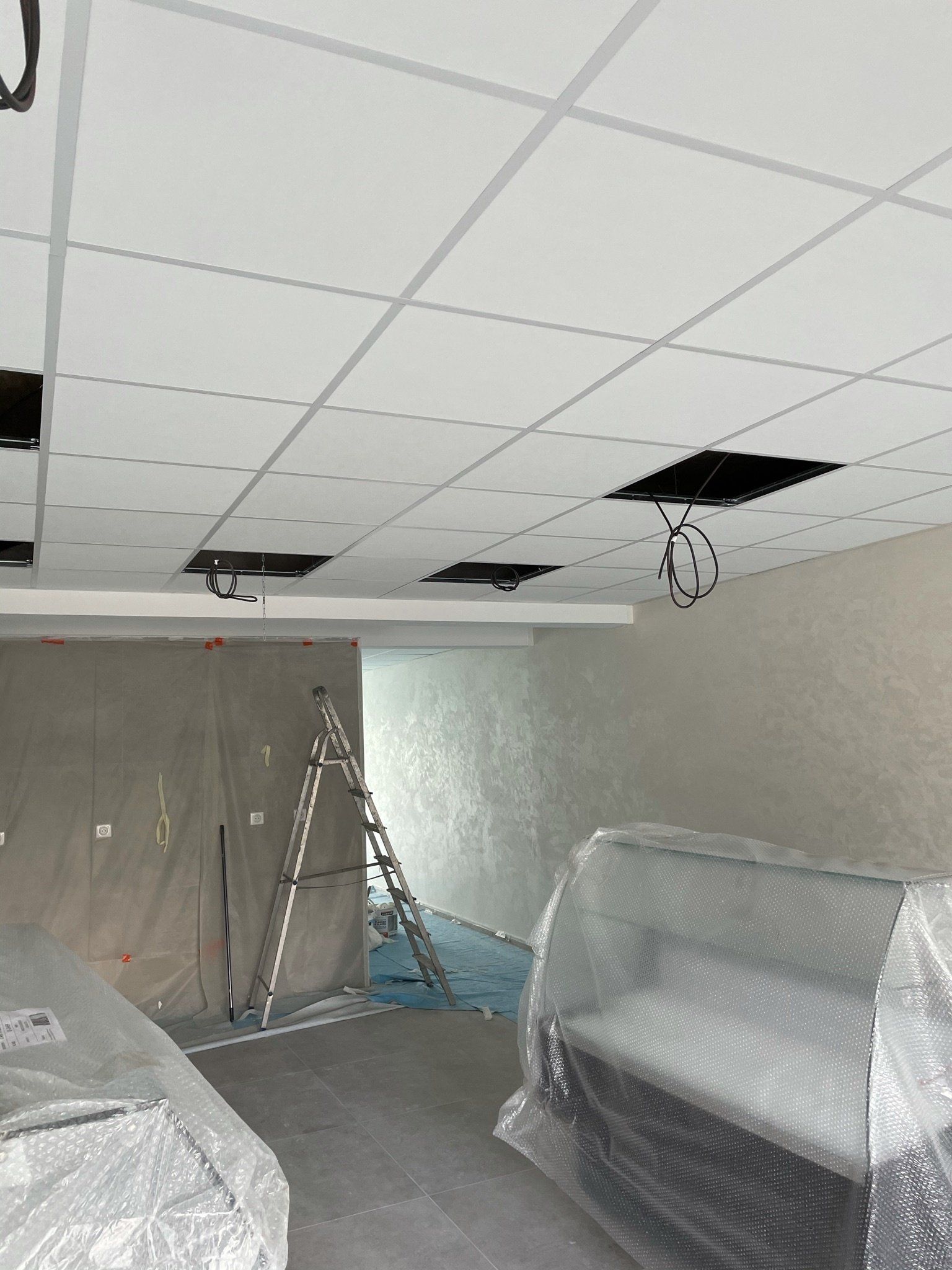 Pose de faux plafond