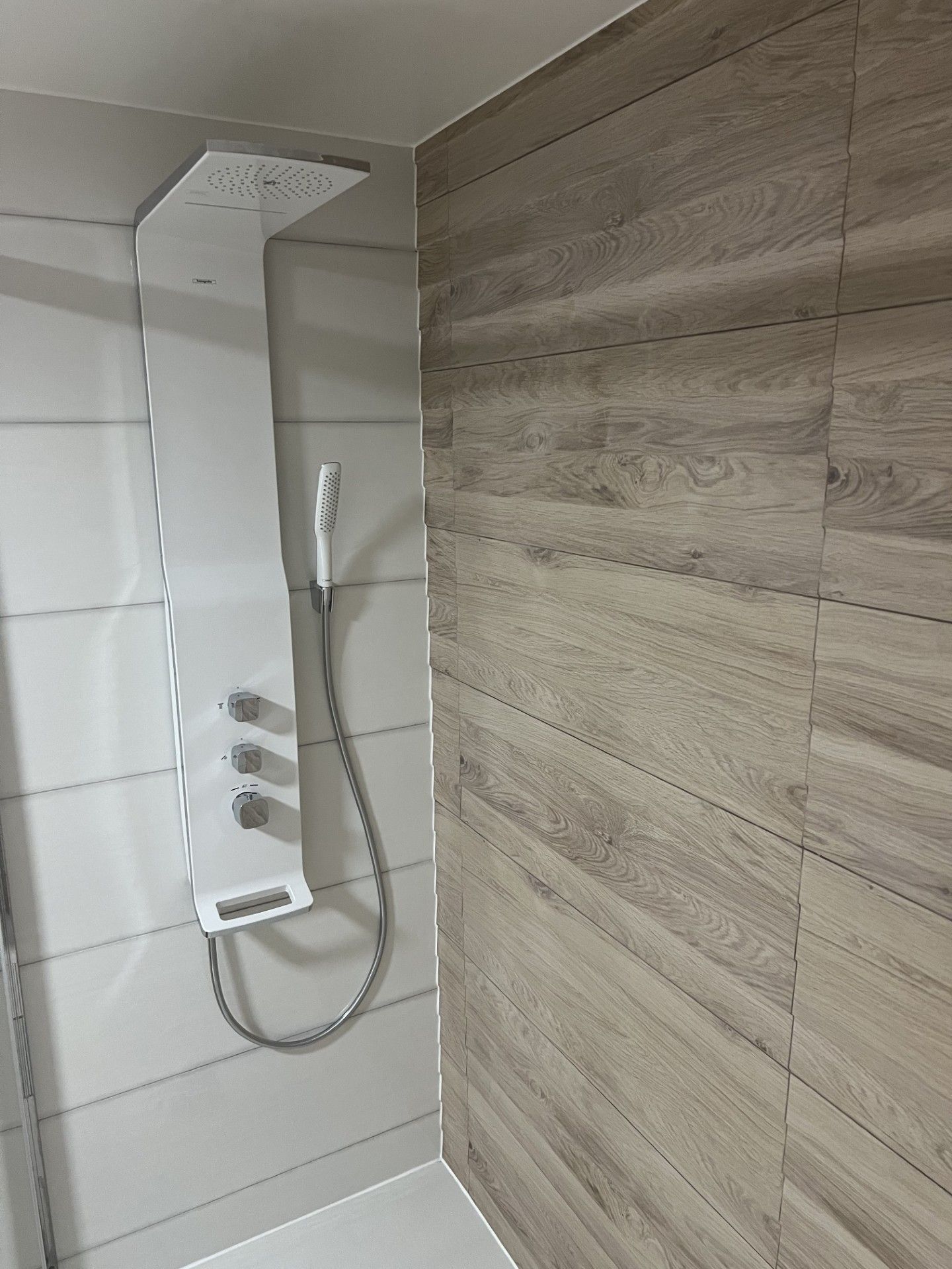 Paroie avec colonne de douche