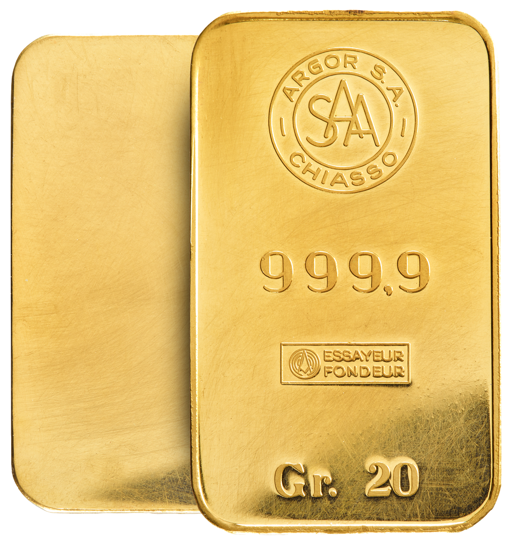 Lingot d'or de 20 grammes