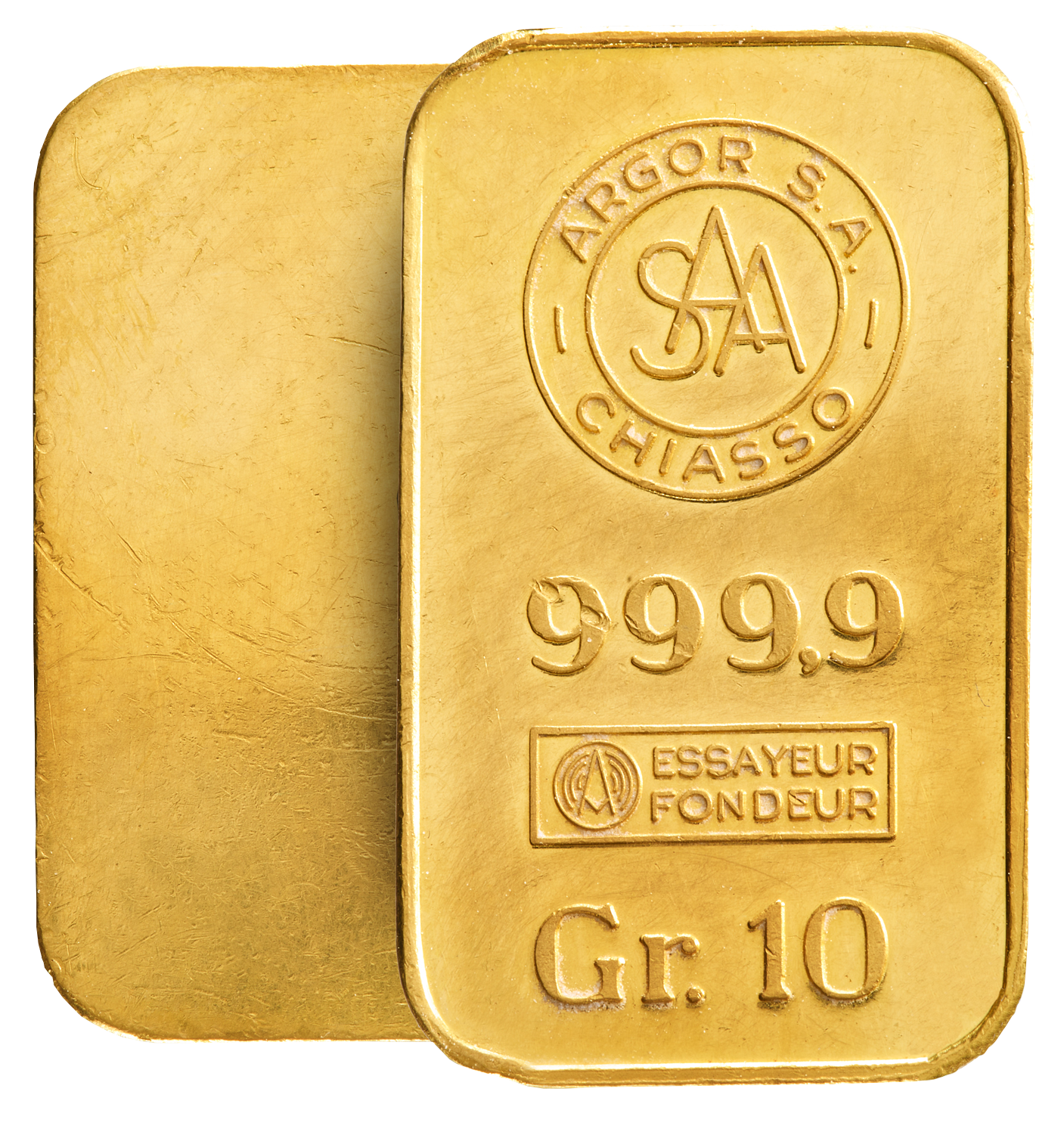 Lingot d'or de 10 grammes