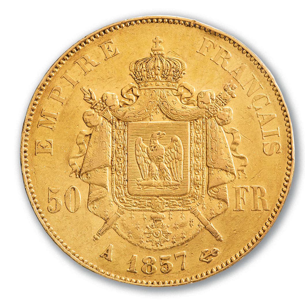 Une pièce en or de l’Empire français.