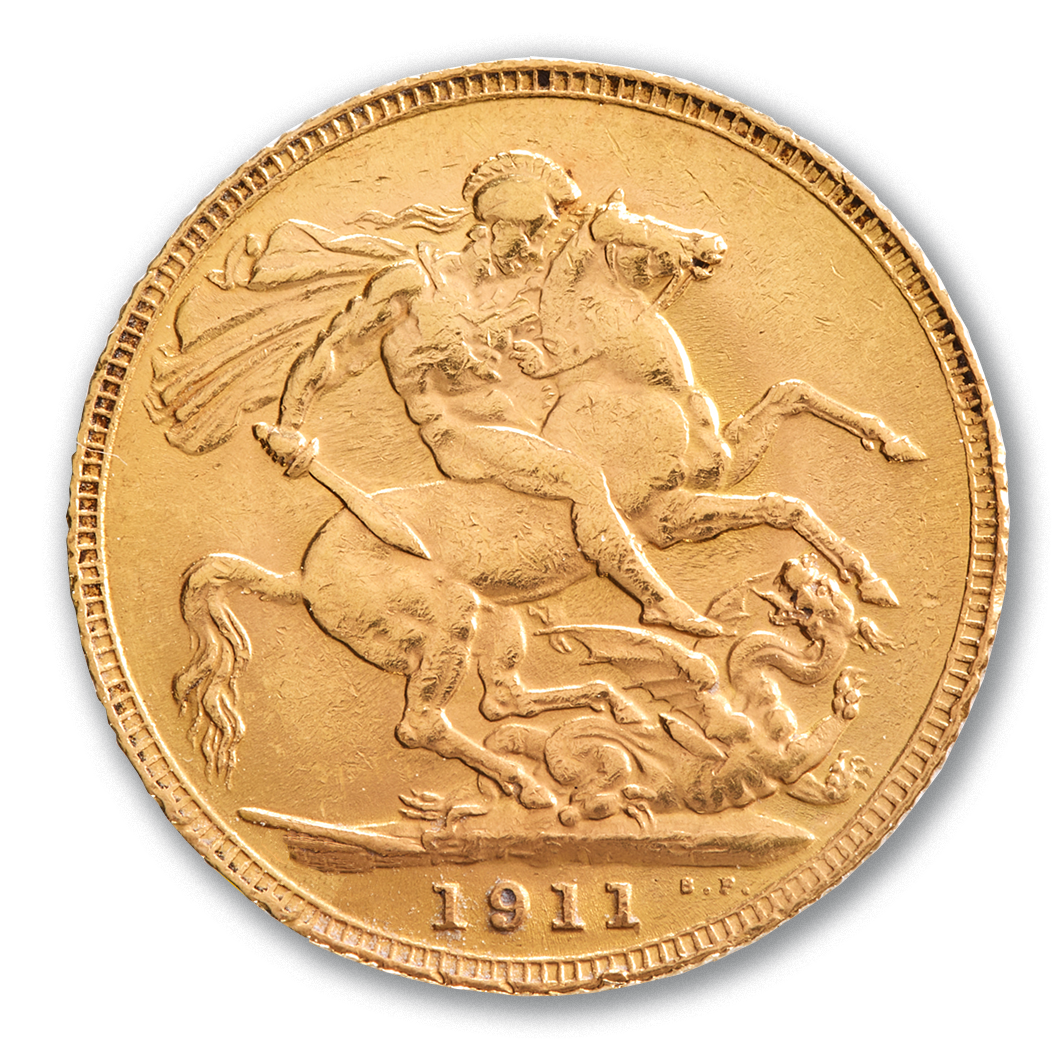 Une pièce en or avec un cavalier dessus.