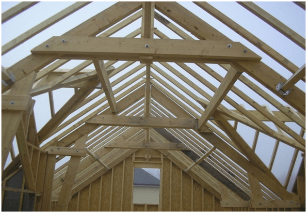 Charpente vue de dessous