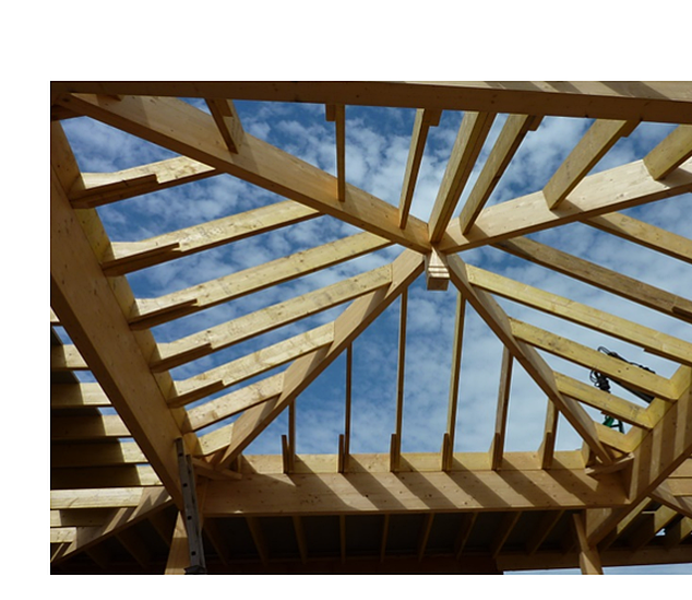 Détails d'une charpente bois