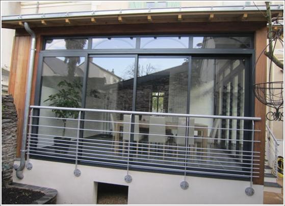 Garde corps bois et metal