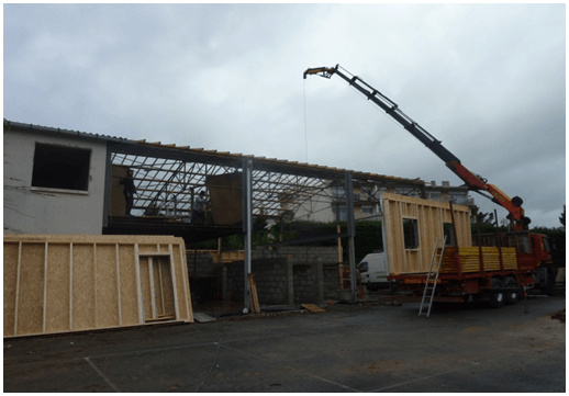 Agrandissement en ossature bois