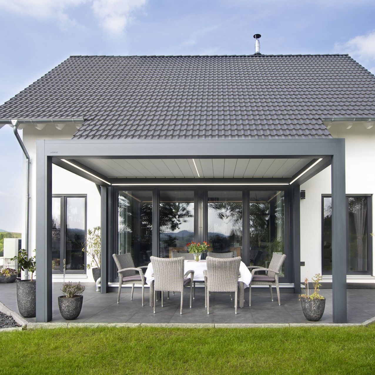 Pergola avec lames orientables à Issoudun