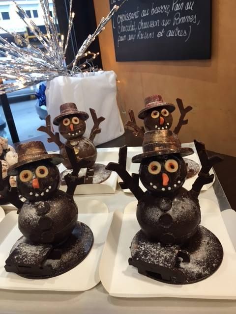Bonhommes de neige en chocolat