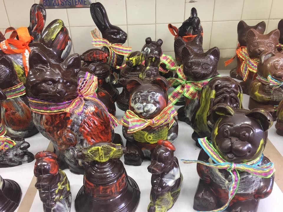 Moulages en chocolat