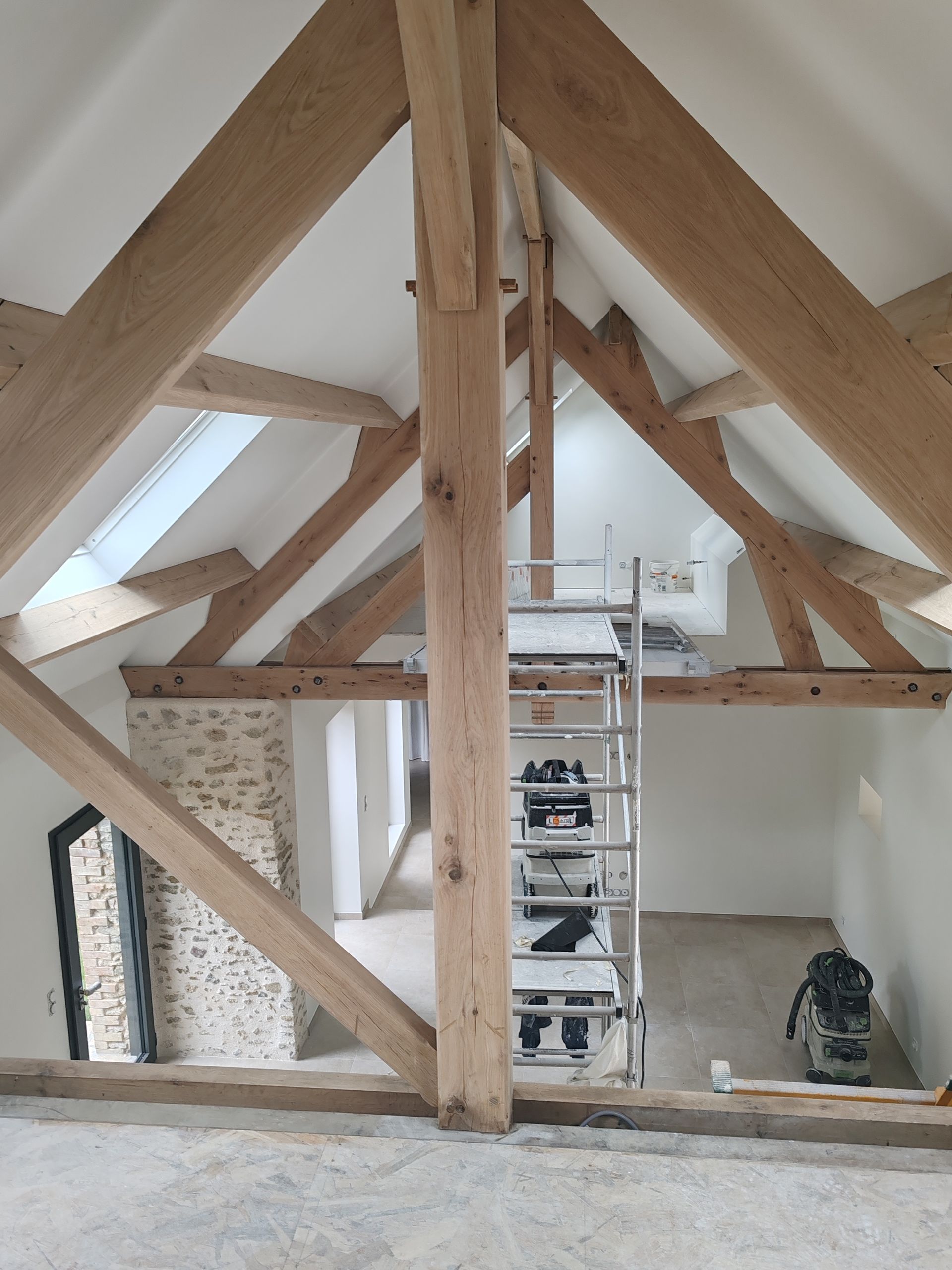 Installation de l'échafaudage