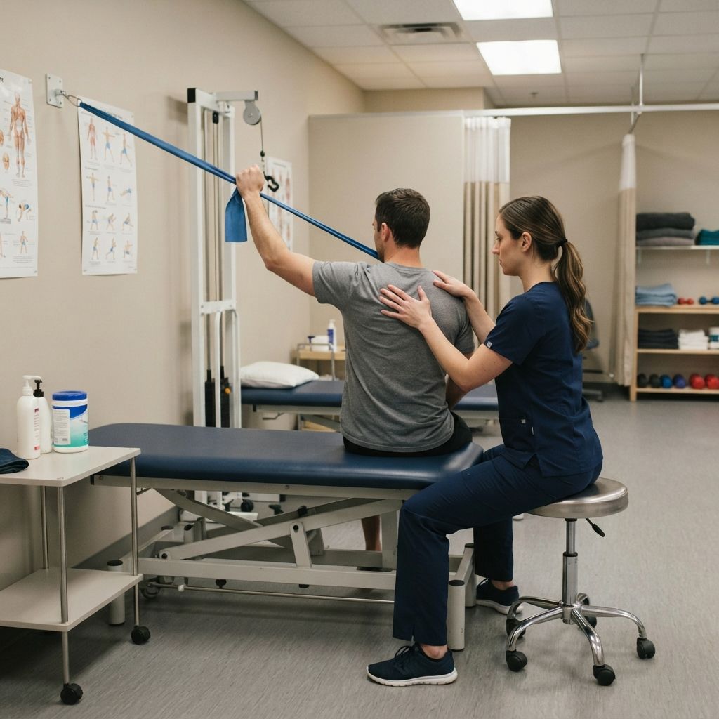 Servicio de tratamiento y rehabilitación física ofrecido en clínica por profesionales de fisioterapia. Este servicio aborda lesiones, dolores musculares, problemas de movilidad y recuperación funcional mediante técnicas terapéuticas especializadas, dirigido a pacientes que requieren atención profesional en un entorno clínico.