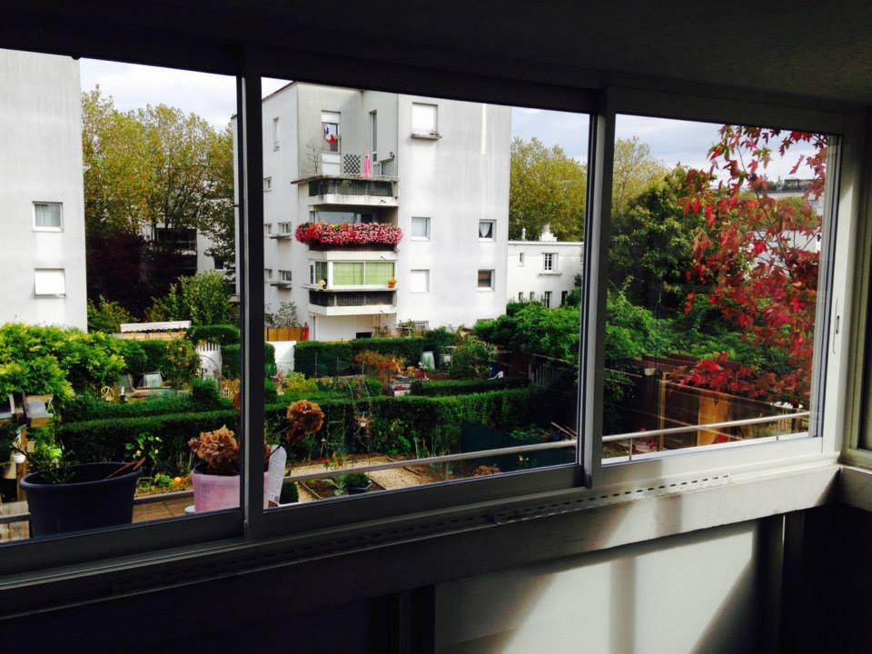 Fermeture d’un logia alu coulissante