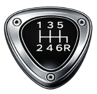 Patrón de cambio de marchas para una transmisión manual de 6 velocidades.