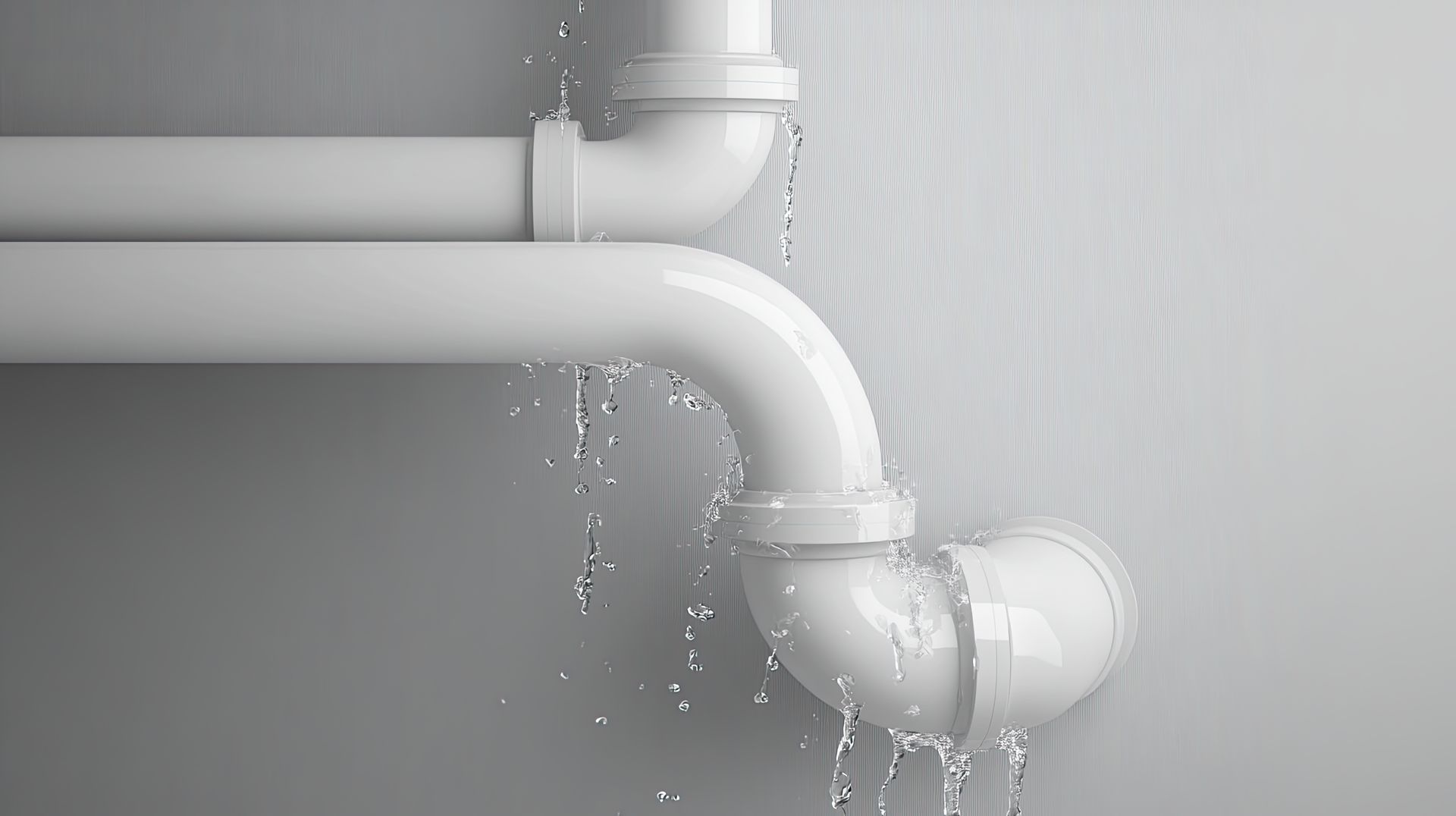 une fuite d'eau sur des canalisations.