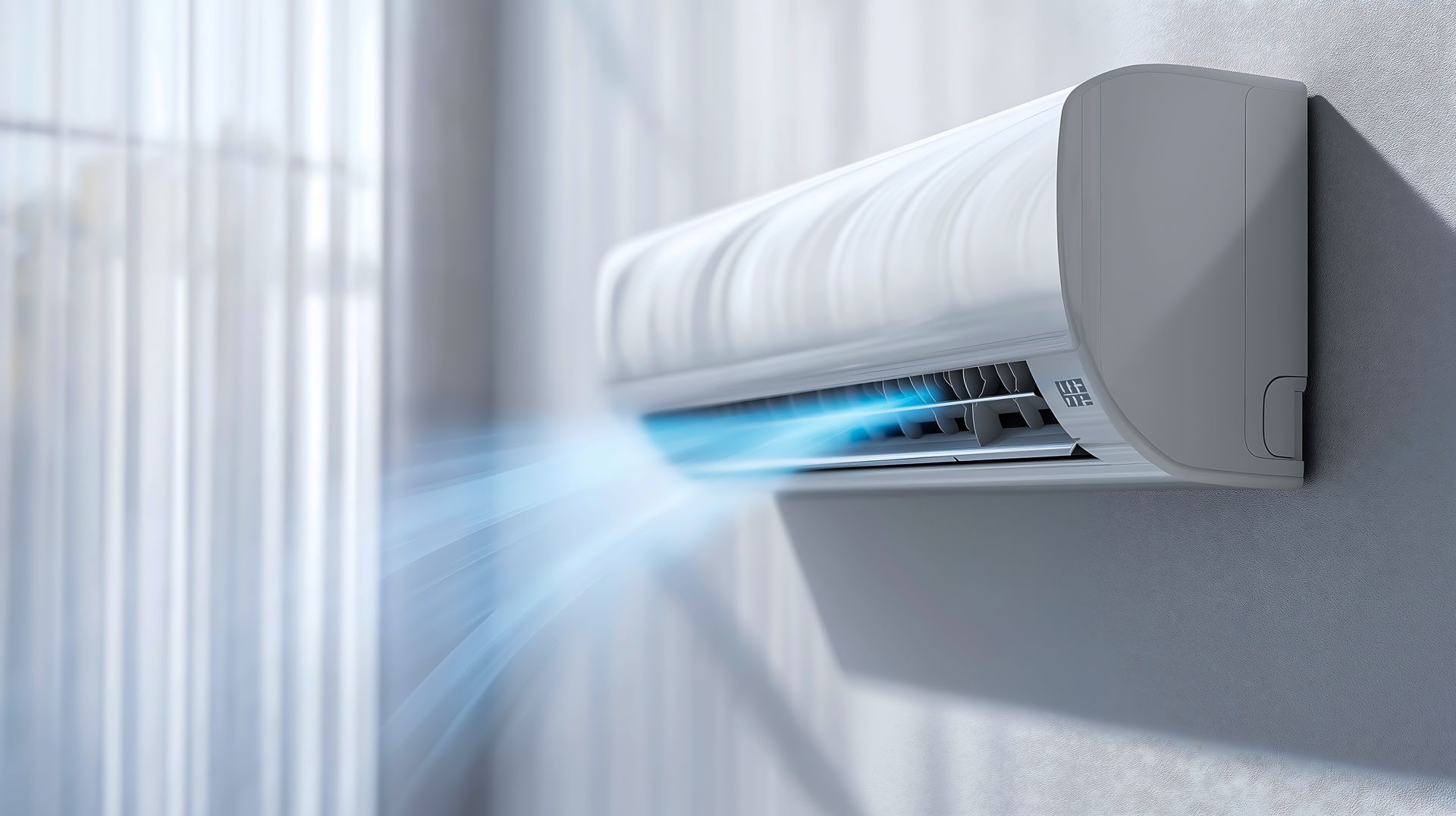 Air froid sortant d'un climatiseur.