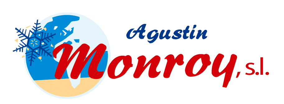 El logo de Agustín Monroe SL tiene un copo de nieve.