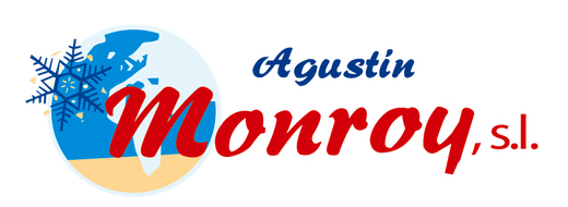 El logo de Agustín Monroe SL tiene un copo de nieve.