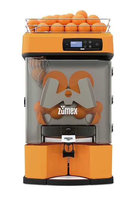 Una máquina de jugo de naranja con la palabra Zumex en ella