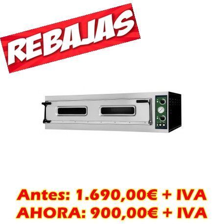 Una foto de un horno de pizza que dice rebajas