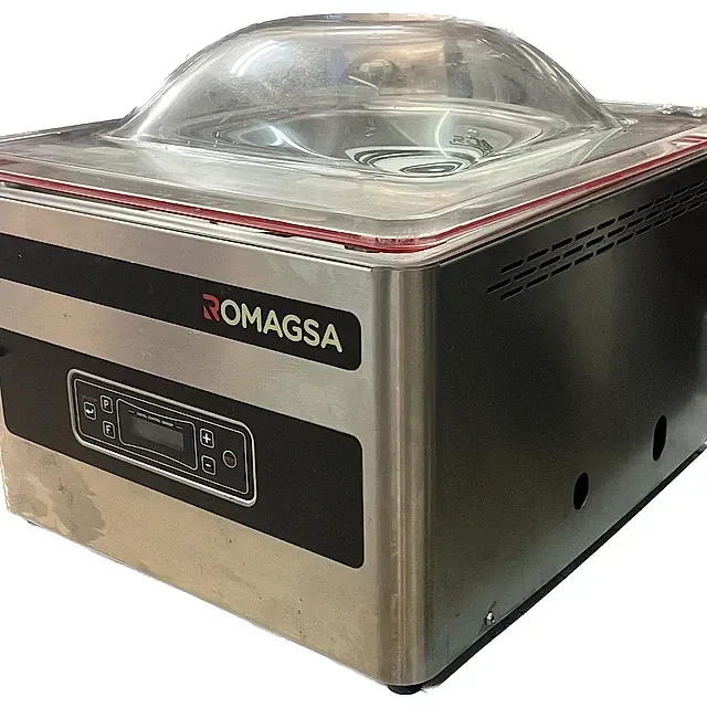 Una selladora al vacío romagsa con tapa transparente