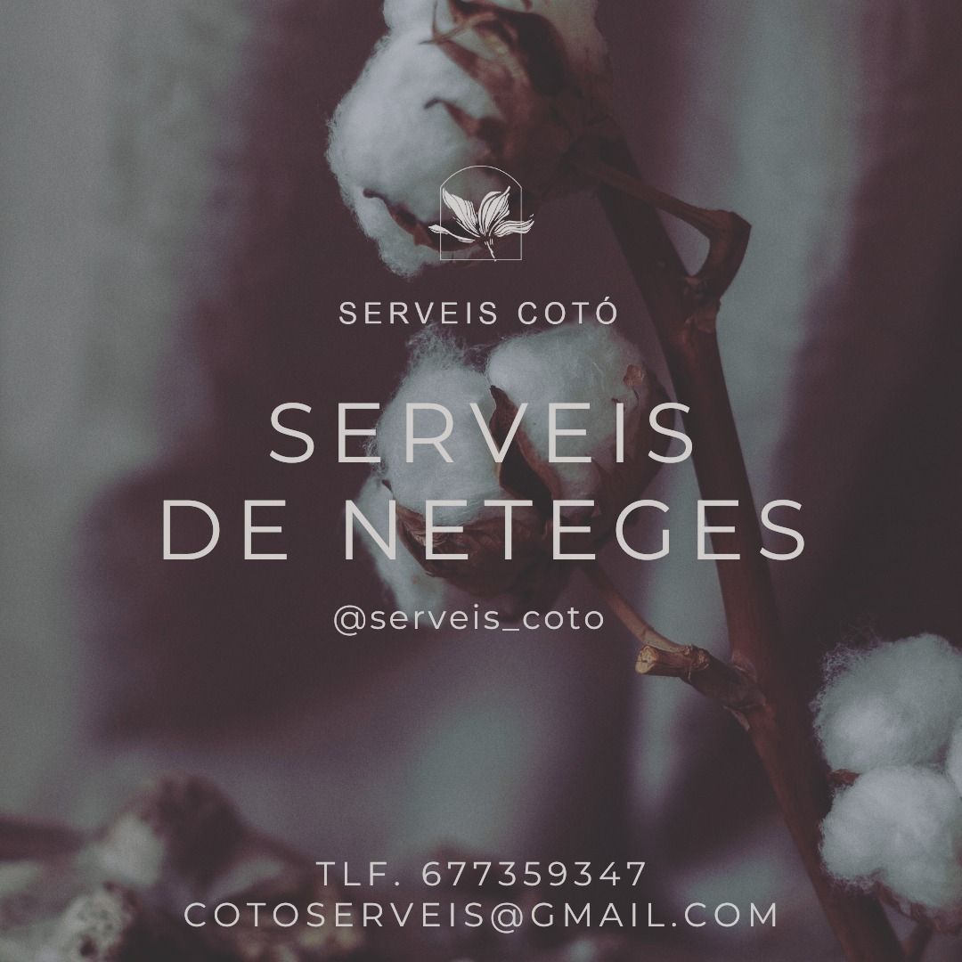 Una imagen de una planta de algodón con las palabras Serveis de Netegies en ella.