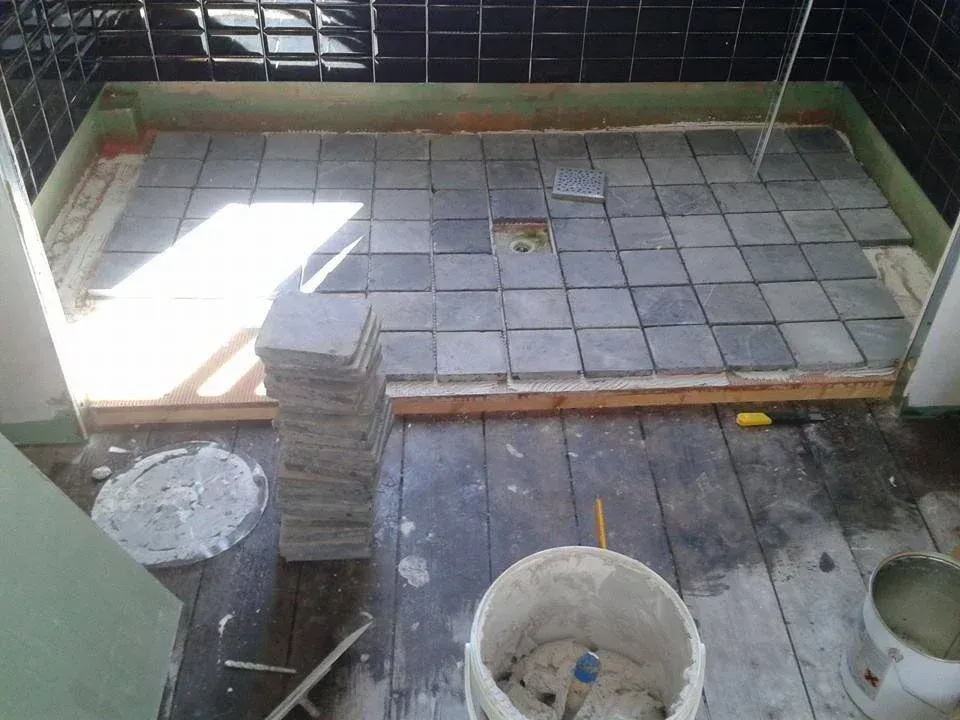 Finalisation du sol de douche