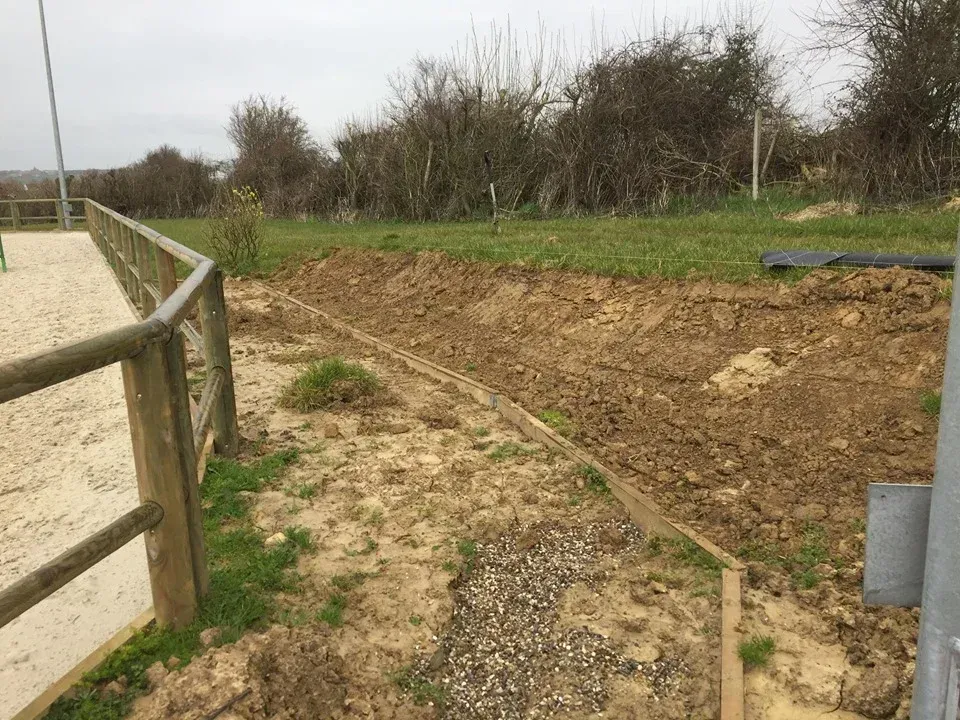 Terrain en cours de préparation pour un aménagement