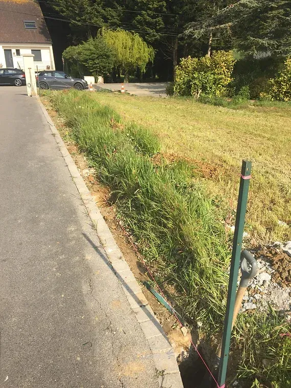 Photo avant début de la pose de la clôture