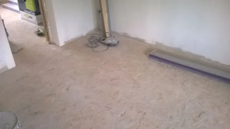 Travaux de rénovation sur un sol