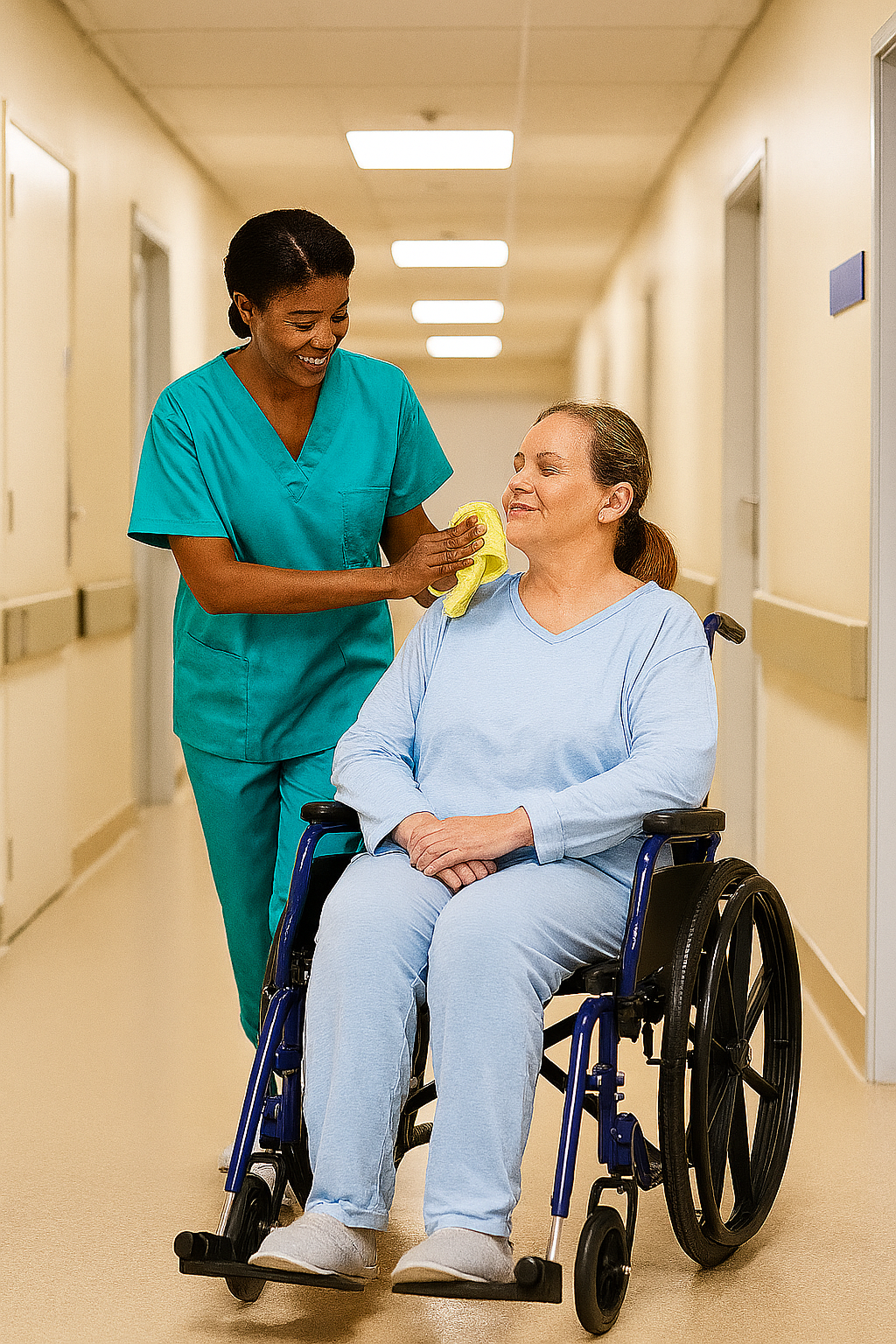 Une femme au chapeau de paille, tenant un certificat en souriant