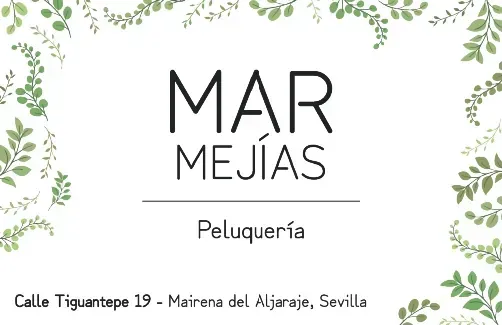 Tarjeta de visita para peluquería 