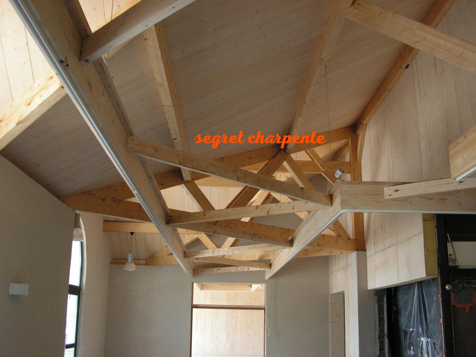 Charpente apparente en sapin