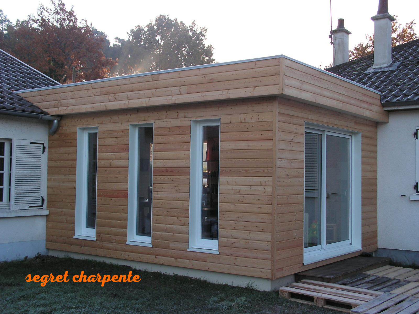 extension bois et bardage mélèze