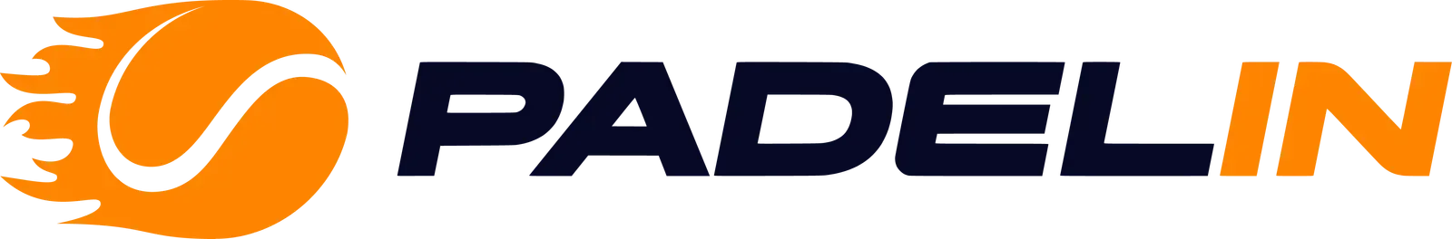 Un logotipo para pádel con una marca de verificación naranja.