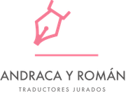 El logotipo de Andraca y Roman es una pluma fuente de color rosa.