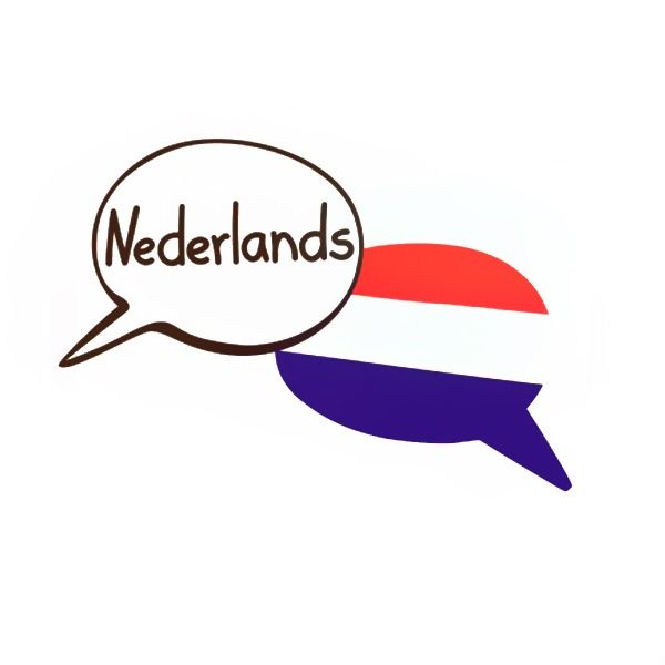 Un bocadillo de diálogo con la palabra nederlands en él