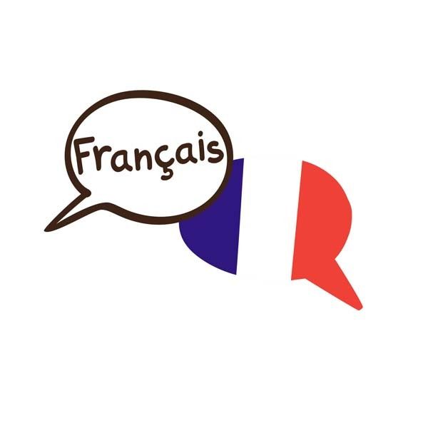 Un bocadillo de diálogo con la palabra francés en él