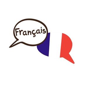 Un bocadillo de diálogo con la palabra francés en él