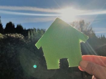 Grünes Haus aus Schwamm