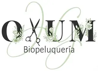 Un logotipo para una peluquería con tijeras y flores.