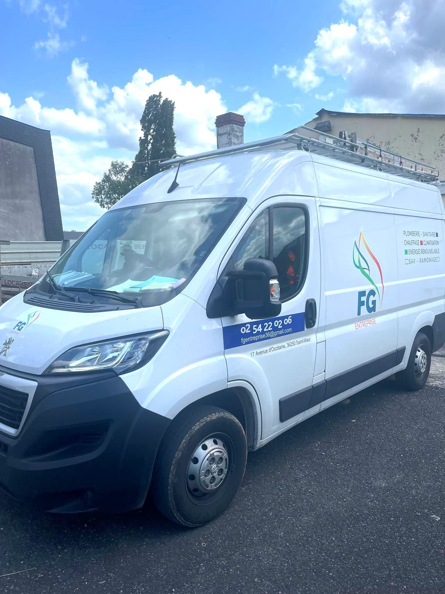 Le camion d'intervention de FG Entreprise.