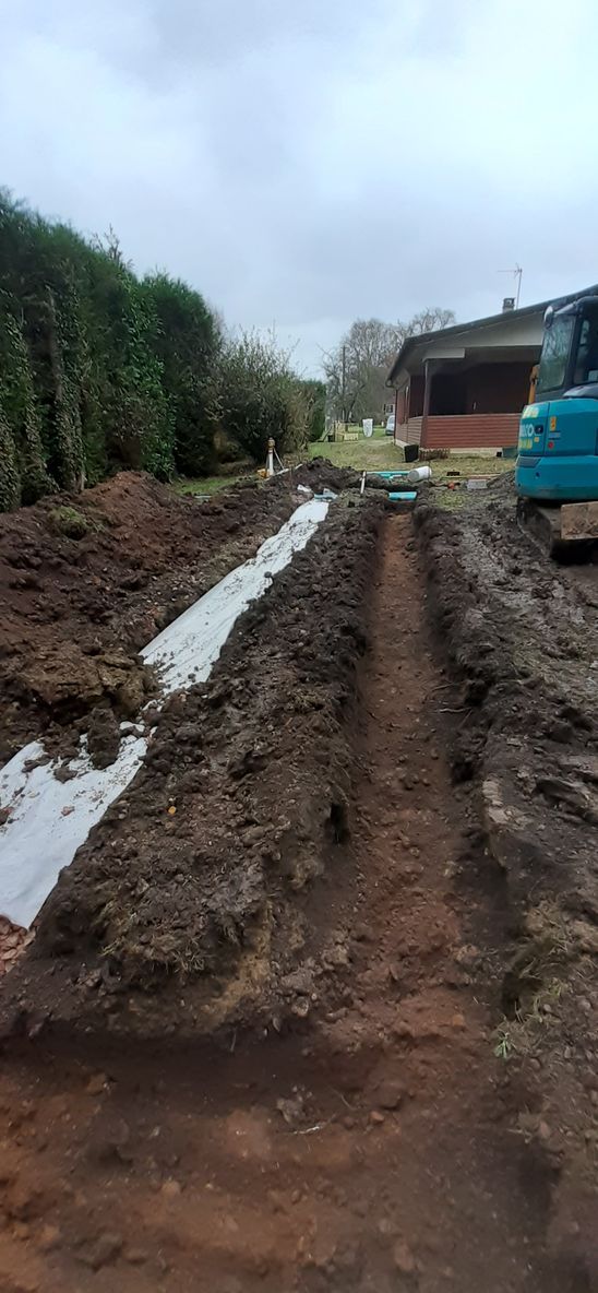 Terrassement et travaux dans jardin