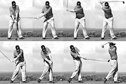 Ein Mann spielt Golf