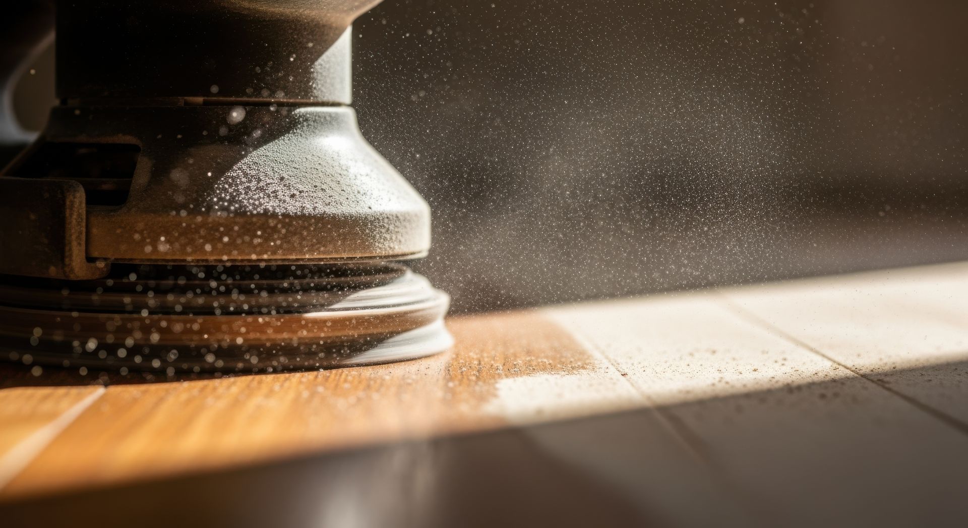 Utilisation d'une machine pour le parquet