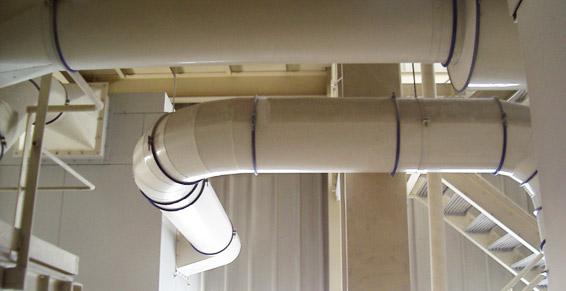 installation de gaine de transport poudre de ciment pour cimenterie