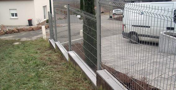 Pose grillage rigide